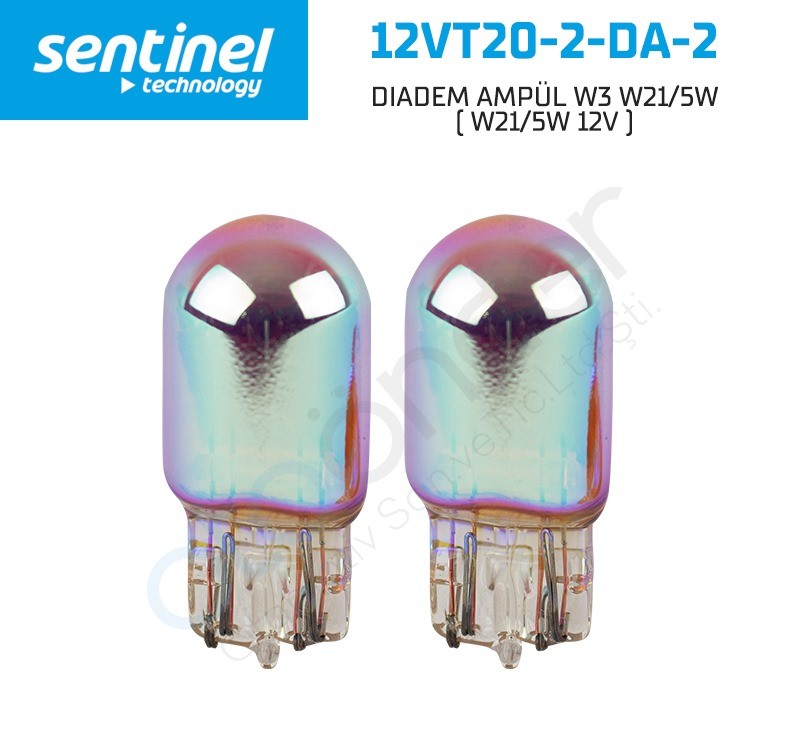 araç ampulü - Sentinel T20 BÜYÜK DİPSİZ DIADEM AMPÜL W3 W21/5W- ( W21/5W 12V )