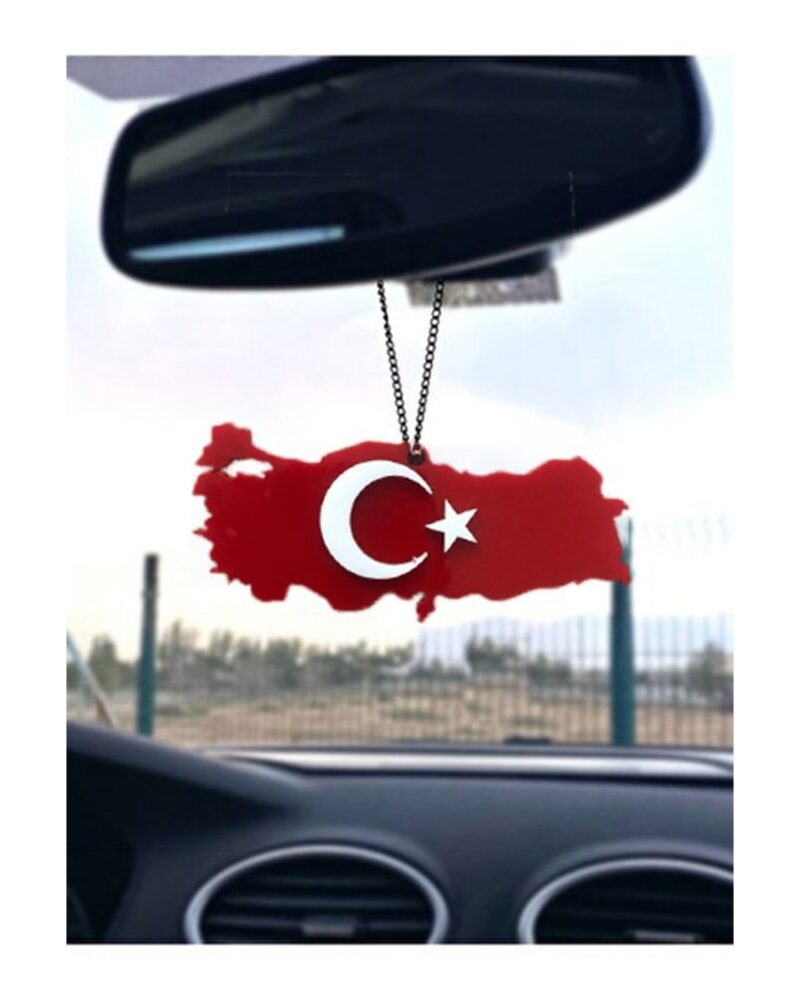 Arma-sticker - Ayna Süsü TÜRK Bayrak Pleksi / 11,5 Cm | OTOPIST