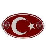 direksiyon kılıfı - TÜRK BAYARAĞI Araç Cam Süsü Pleksi Vantuzlu Oto Arma Oval / 14 Cm
