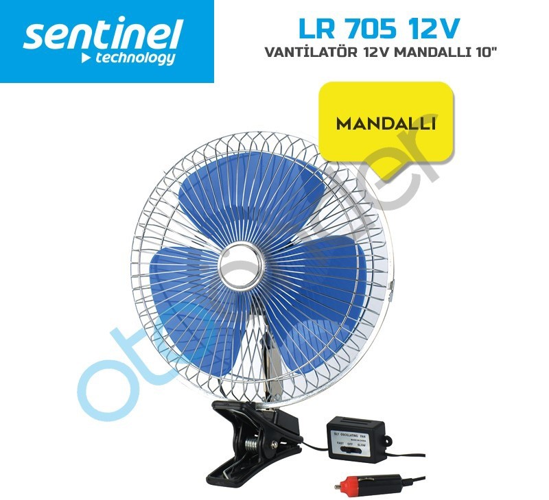 oto-vantilator - VANTİLATÖR 12V METAL MANDALLI / 25.4 CM