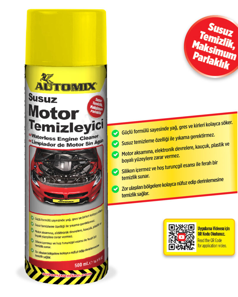 Motor-temizleyici - AUTOMİX Susuz Motor Temizleyici 500 ML | OTOPIST